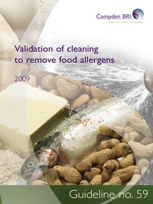 cover image of Validation of cleaning to remove food allergens